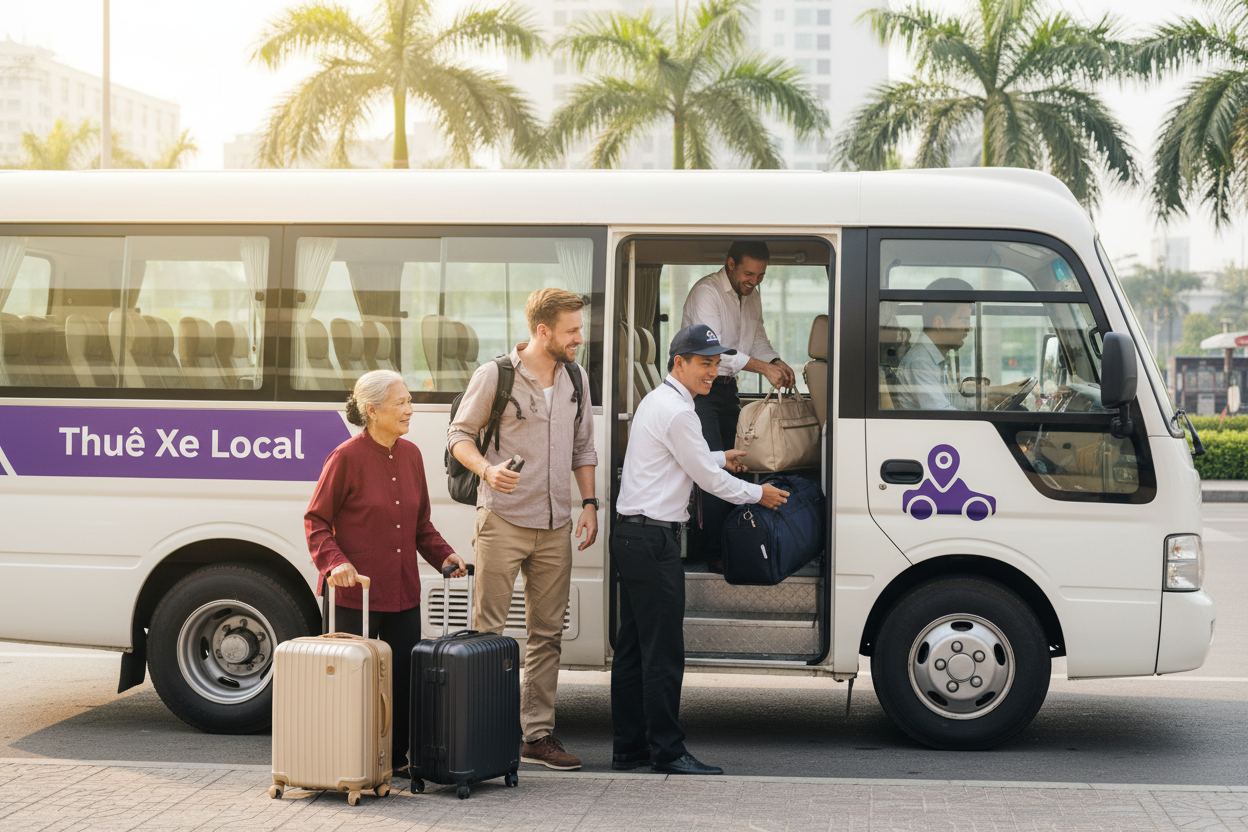 Khách lên xe 16 chỗ