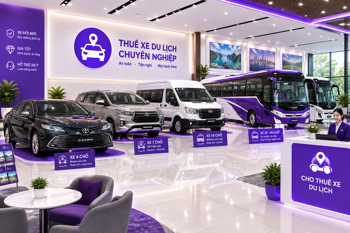 Dịch vụ kết hợp: Thuê xe + Hướng dẫn viên địa phương
