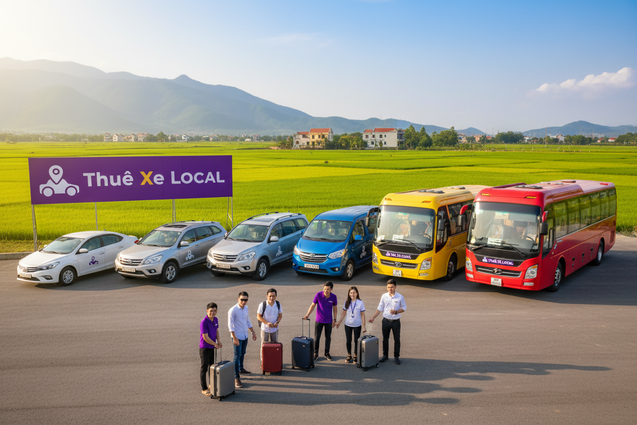 Bãi xe ngoài trời Thuê Xe Local