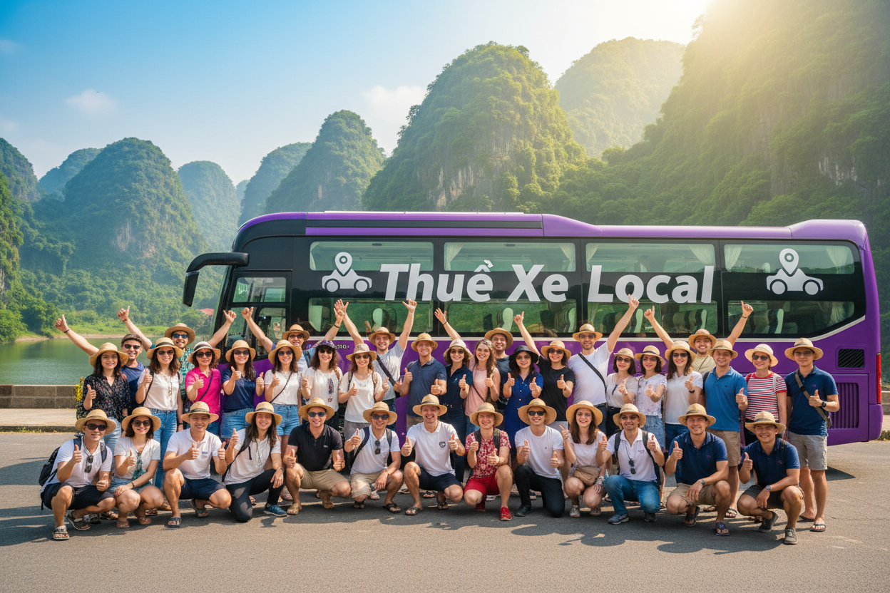 Đoàn khách xe 45 chỗ Thuê Xe Du Lịch Đà Nẵng