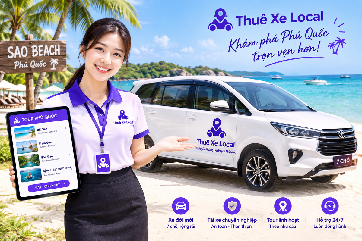 Kết Hợp Dịch Vụ Thuê Xe + Hướng Dẫn Viên Địa Phương (HDV)