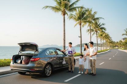 Khách hàng nhận xe Thuê Xe Local