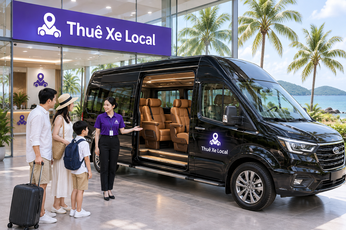 Showroom limousine Thuê Xe Local tại Phú Quốc