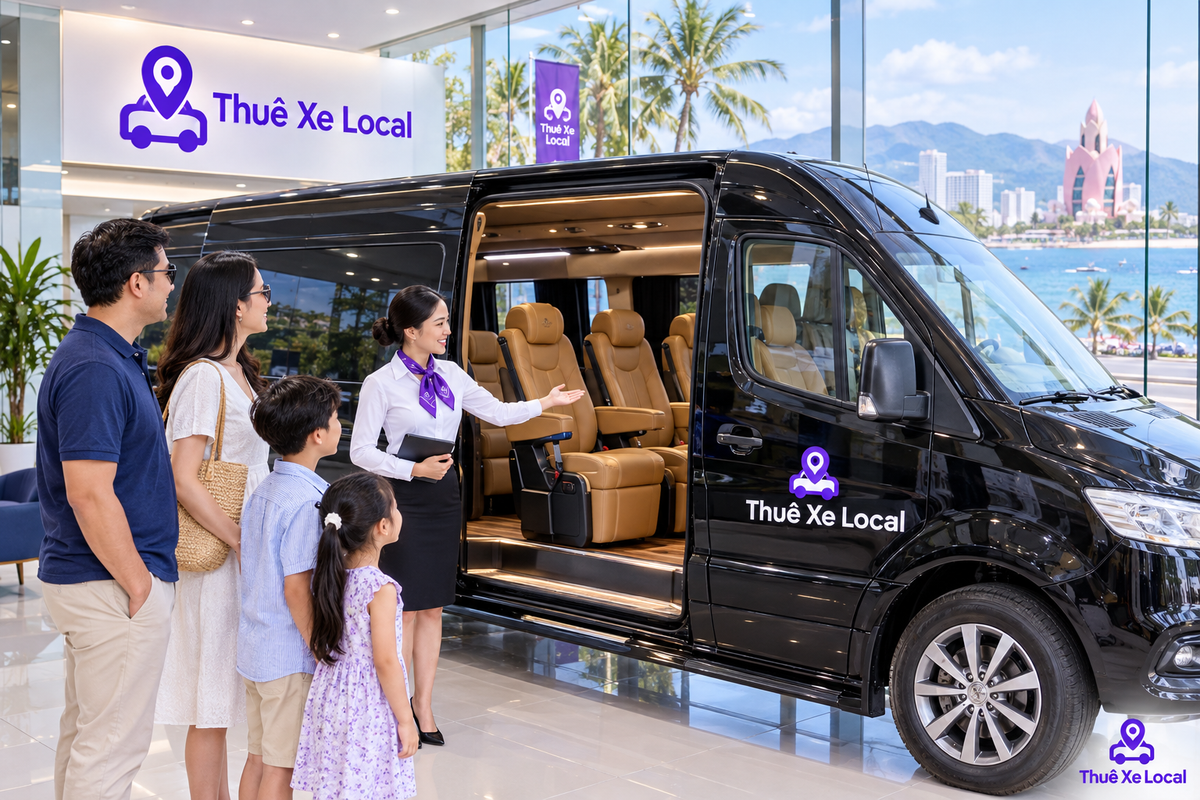 Showroom Thuê Xe Local với nhân viên giới thiệu Limousine 9 chỗ
